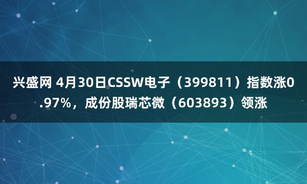 兴盛网 4月30日CSSW电子（399811）指数涨0.97%，成份股瑞芯微（603893）领涨
