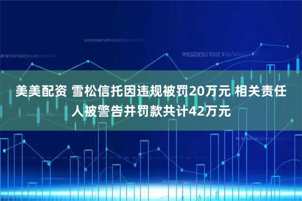 美美配资 雪松信托因违规被罚20万元 相关责任人被警告并罚款共计42万元